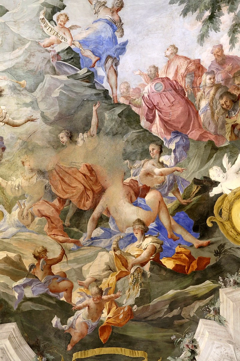 Palazzo dei Visacci - galleria con apoteosi della famiglia Guicciardini